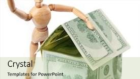  Presentation with next - Theme with sales proposal abstract - wooden man standing next background and a mint green colored foreground