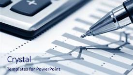  Presentation with bonds - Cool new presentation theme with bonds trade - stock index monitoring backdrop and a sky blue colored foreground