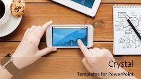  Presentation with economics - Amazing PPT theme having sales scheme - technology business statistics people backdrop and a coral colored foreground