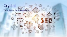  Presentation with business success - Audience pleasing presentation consisting of sales strategy plan - business success planning backdrop and a sky blue colored foreground