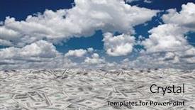  Presentation with philippine currency american period money - Theme with sales success - big pile of money stack background and a light gray colored foreground