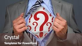  Presentation with human resources - Beautiful slides featuring sales success - businessman in classic superman pose backdrop and a tawny brown colored foreground