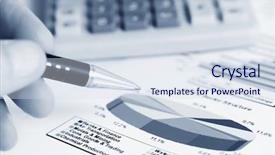  Presentation with financial analysis - Presentation design featuring sales tax - financial analysis background and a sky blue colored foreground
