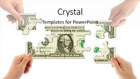  Presentation with tax - Presentation theme enhanced with sales tax - hands and money puzzle isolated background and a white colored foreground