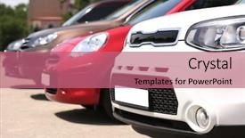  Presentation with cars - Theme enhanced with sales tax - parked cars for sale background and a coral colored foreground