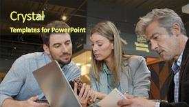  Presentation with sales - Theme enhanced with sales team working through presentation background and a  colored foreground