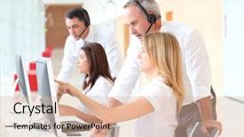  Presentation with business training - Slide deck enhanced with sales training - business people working in front background and a lemonade colored foreground