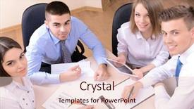  Presentation with business training - PPT theme having sales training - group of business people having background and a lemonade colored foreground