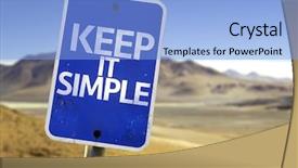  Presentation with simple - Presentation theme enhanced with sales training - keep it simple sign background and a light blue colored foreground