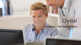  Presentation with wellness program and managing employee - Slide deck enhanced with energy - lighting element vector illustration eps10 background and a cool aqua colored foreground