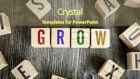  Presentation with blocks - Amazing presentation theme having sales training - wooden blocks with the text backdrop and a violet colored foreground