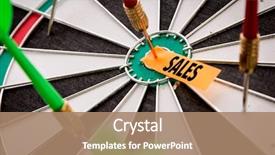  Presentation with sales - Colorful slide deck enhanced with sales backdrop and a coral colored foreground