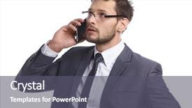  Presentation with human face - PPT layouts with salesman frustriert - emotional young man is talking background and a  colored foreground