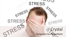  Presentation with salesman - Slides featuring salesman unhappy - stress background and a  colored foreground