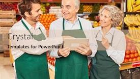  Presentation with leaders - Audience pleasing theme consisting of salespeople-and-market-leaders-using backdrop and a lemonade colored foreground