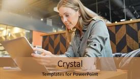  Presentation with sales - Audience pleasing presentation consisting of saleswoman preparing sales pitch backdrop and a coral colored foreground