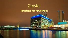  Presentation with united kingdom - Audience pleasing slide deck consisting of salford-quays-business-district backdrop and a tawny brown colored foreground