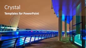  Presentation with united kingdom - Audience pleasing slide set consisting of salford-quays-business-district backdrop and a coral colored foreground