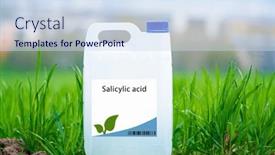  Presentation with plant chemistry - PPT theme featuring salicylic-acid-a-natural-plant background and a sky blue colored foreground