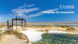  Presentation with region - Presentation theme featuring salin-de-giraud-in-camargue background and a teal colored foreground