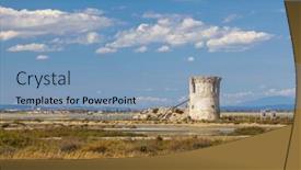  Presentation with france - PPT theme having salin-de-giraud-provence-alpes background and a teal colored foreground