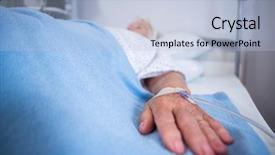  Presentation with hospital bed - Cool new slide deck with saline on bed in hospital backdrop and a  colored foreground