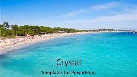  Presentation with south beach - Audience pleasing presentation design consisting of salines south beach turquoise water backdrop and a teal colored foreground