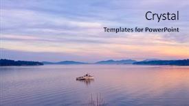  Presentation with arizona sunset view - Audience pleasing theme consisting of salish - view of the sunset backdrop and a light blue colored foreground