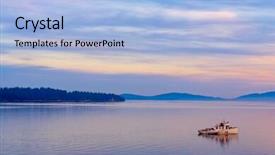  Presentation with arizona sunset view - Cool new slides with salish - view of the sunset backdrop and a light blue colored foreground