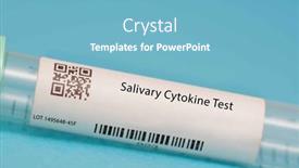  Presentation with proteins - Presentation design with salivary-cytokine-test-this-test background and a light blue colored foreground