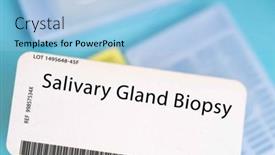  Presentation with gland - Slides consisting of salivary-gland-biopsy background and a light blue colored foreground