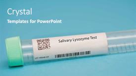  Presentation with test - PPT theme having salivary-lysozyme-test-this-test background and a teal colored foreground