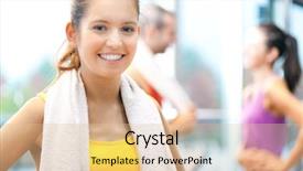  Presentation with gym - Presentation theme consisting of salle de sport - happy people in the gym background and a lemonade colored foreground