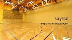  Presentation with school sport - Cool new PPT layouts with salle de sport - public school interior wide gym backdrop and a yellow colored foreground