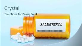  Presentation with prescription medication - Slides featuring salmeterol-drug-in-prescription-medication background and a cool aqua colored foreground