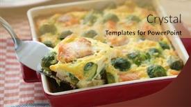  Presentation with baking cake - Cool new slide set with salmon-and-brussels-sprout-gratin backdrop and a yellow colored foreground