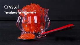  Presentation with caviar - Presentation theme enhanced with salmon caviar in white crystal background and a  colored foreground