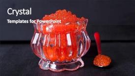  Presentation with crystal - Colorful theme enhanced with salmon caviar in white crystal backdrop and a  colored foreground