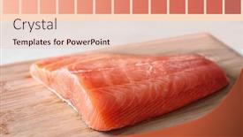  Presentation with salmon fish - Slides with salmon-color-lineal-and-fish background and a lemonade colored foreground