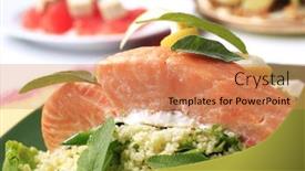  Presentation with couscous - Cool new theme with salmon fillet and couscous backdrop and a coral colored foreground