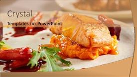  Presentation with passion fruit - Amazing slides having salmon-fillet-with-beet backdrop and a coral colored foreground