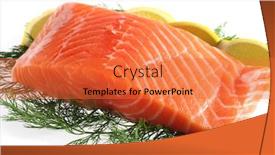  Presentation with wedges - Cool new presentation theme with salmon-fillet-with-lemon-wedges backdrop and a red colored foreground