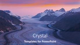  Presentation with salmon - Theme with salmon-glacier-in-stewart-canada background and a ocean colored foreground