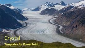  Presentation with canada - Presentation design featuring salmon-glacier-in-stewart-canada background and a tawny brown colored foreground