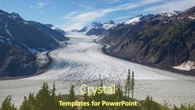  Presentation with canada - PPT theme featuring salmon-glacier-in-stewart-canada background and a tawny brown colored foreground