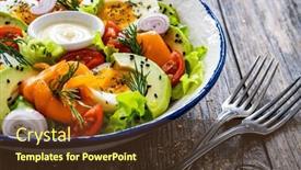  Presentation with leafy greens - Slide deck featuring salmon-salad-smoked-salmon-hard background and a  colored foreground