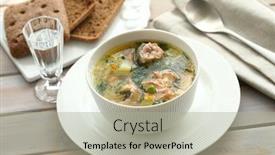  Presentation with vodka - Colorful presentation design enhanced with salmon-soup-in-a-white backdrop and a light gray colored foreground