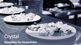  Presentation with tapas - Amazing theme having salmon tapas on open kitchen backdrop and a ocean colored foreground