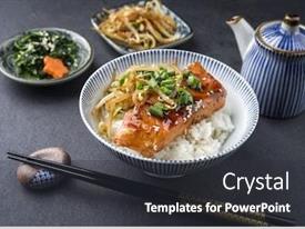 Salmon Teriyaki With Rice PPT template 85 | CrystalGraphics