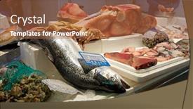  Presentation with tuna fish - Cool new PPT layouts with salmon-tuna-and-various-seafood backdrop and a red colored foreground